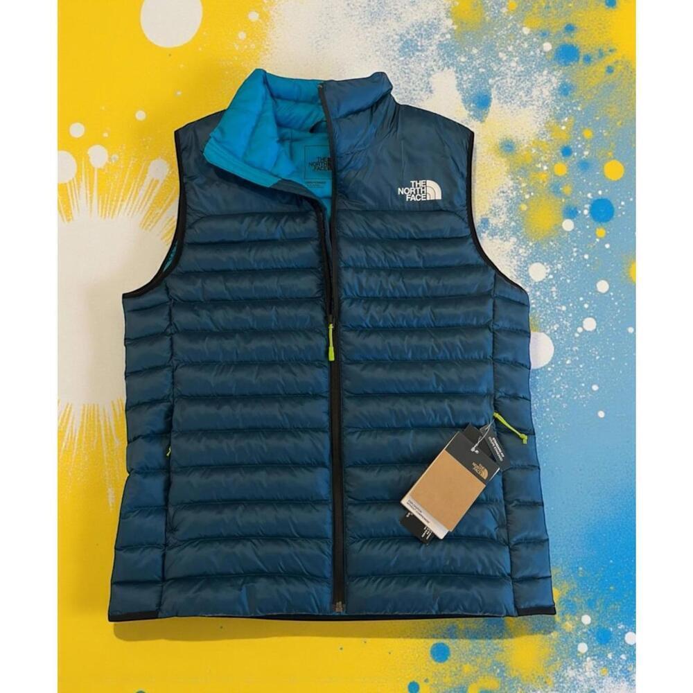 $180 Men's The North Face Terra Peak Insulated Hiking Camping Vest Petrol Blue M
